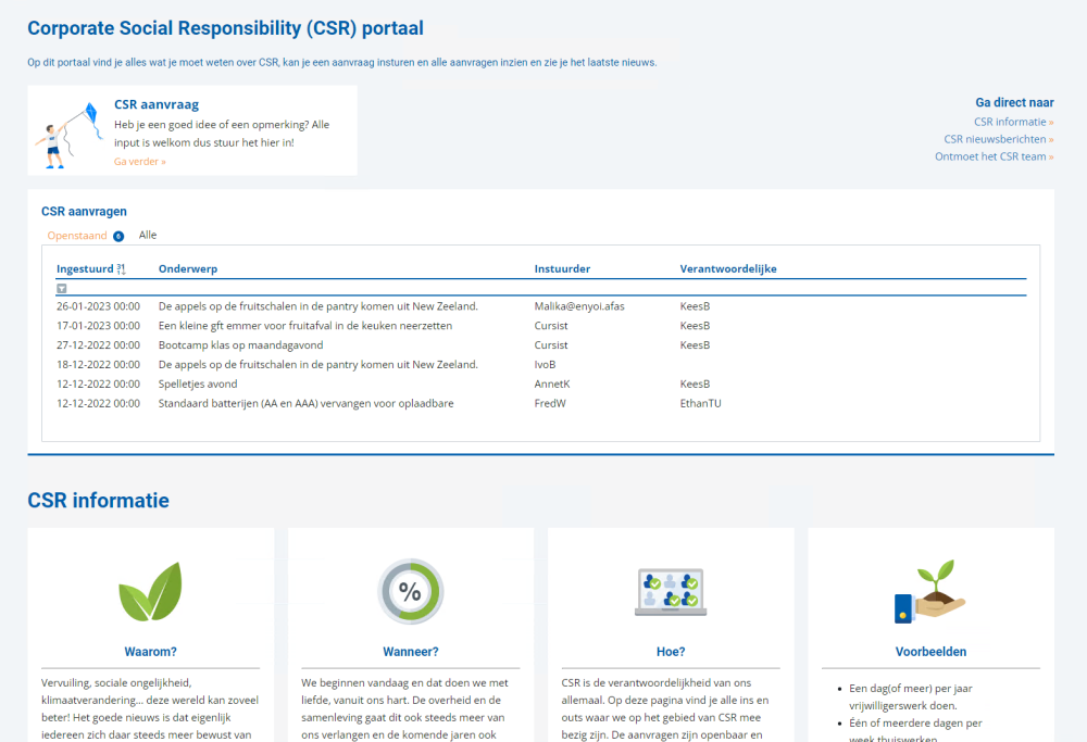 csr portaal