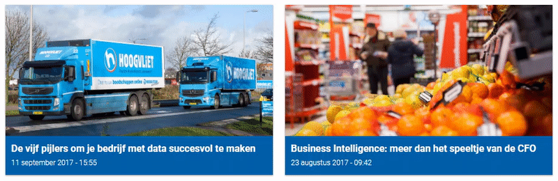 Voorbeeld nieuwsoverzichten
