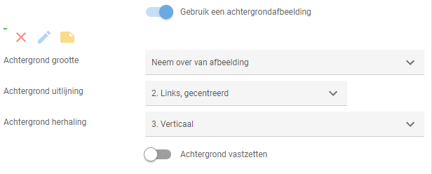 instellingen afbeelding